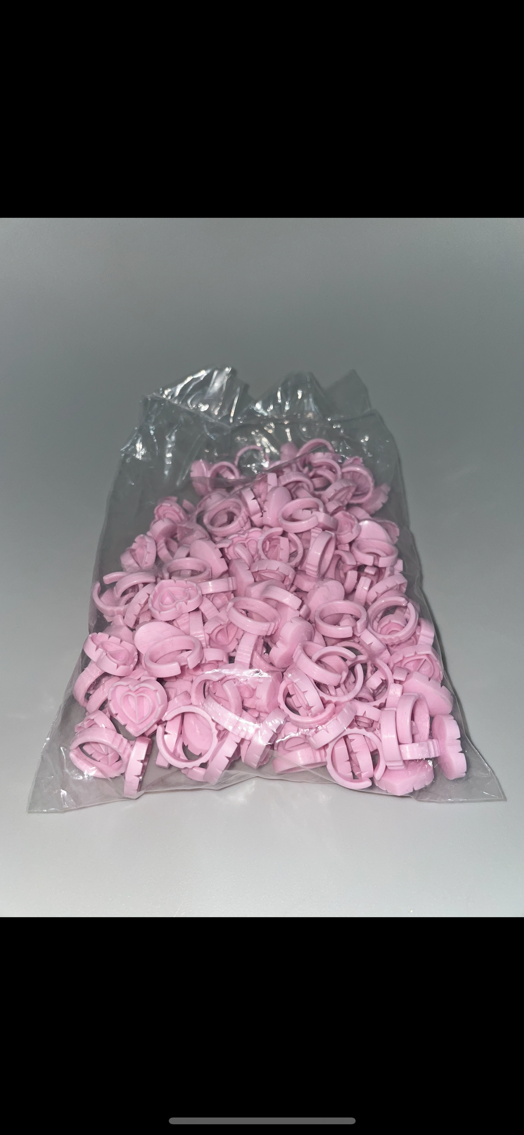 PINK HEART GLUE RINGS