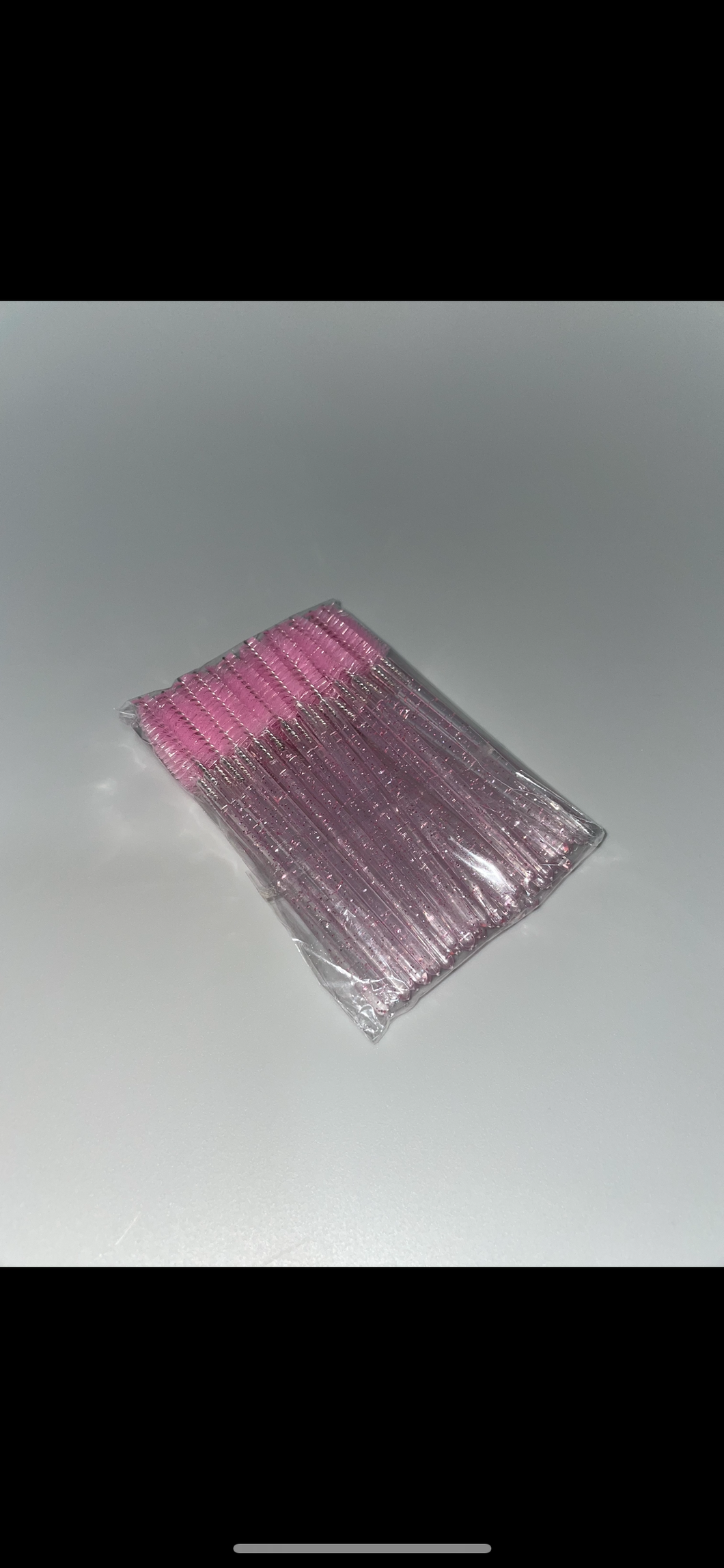 PINK GLITTER EYELASH BRUSHES